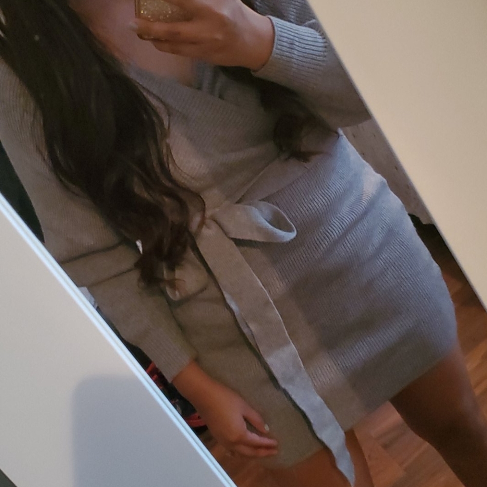 Dont Fall down knit dress in grey